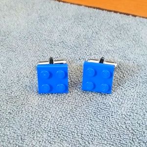 Lego Cufflinks Blue